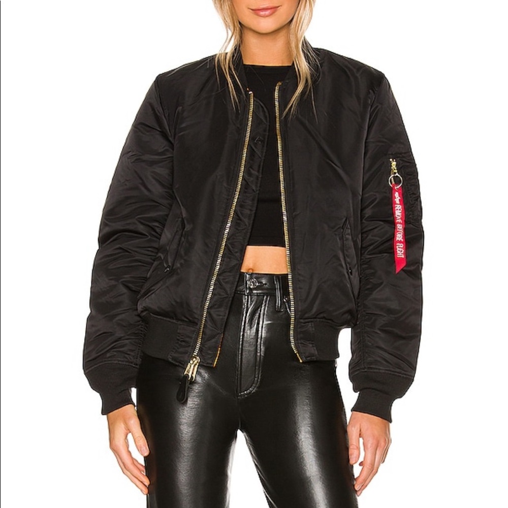 NWT 🖤 ALPHA INDUSTRIES MA-1 FLIGHT JACKET - REVERSIBLE BLACK/ORANGE BOMBER 🖤🧡